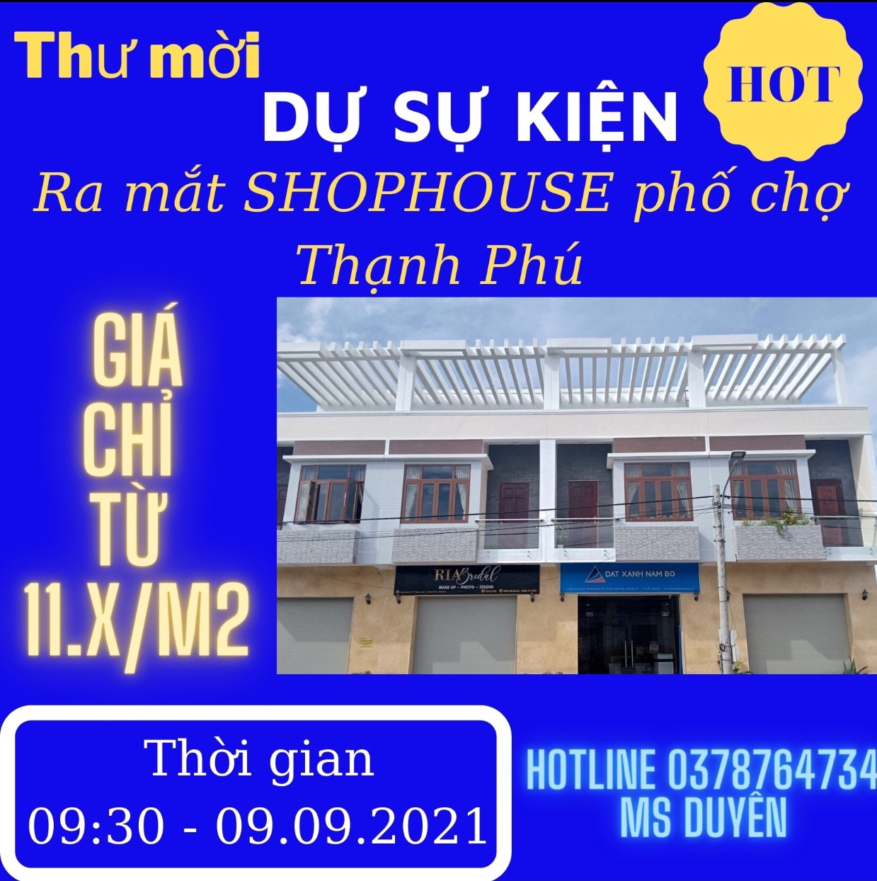 Mở bán shophouse phố chợ đầu tiên tại huyện Thạnh Phú siêu hot