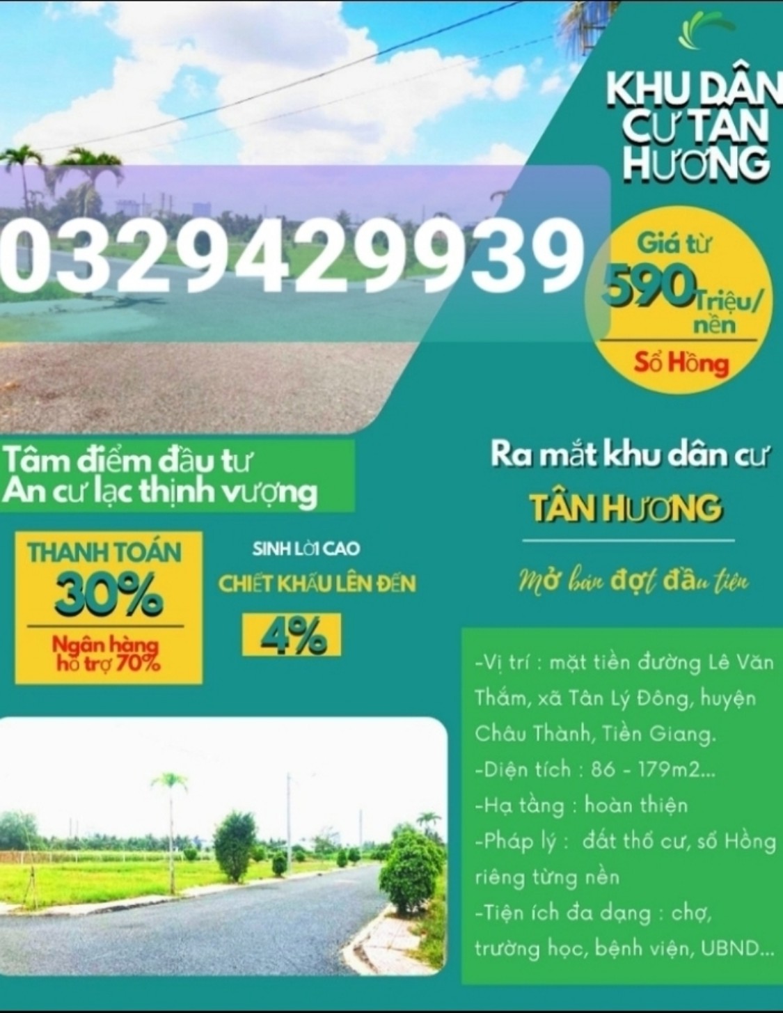 Đất nền KCN Tân Hương Tiền Giang